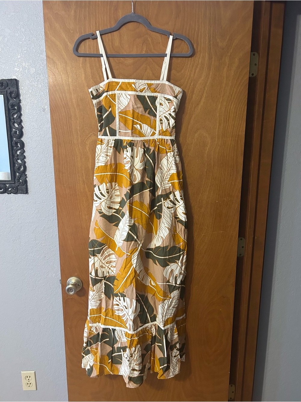 Sincerely Jules Yellow, Red & Cream Tropical Maxi Dress